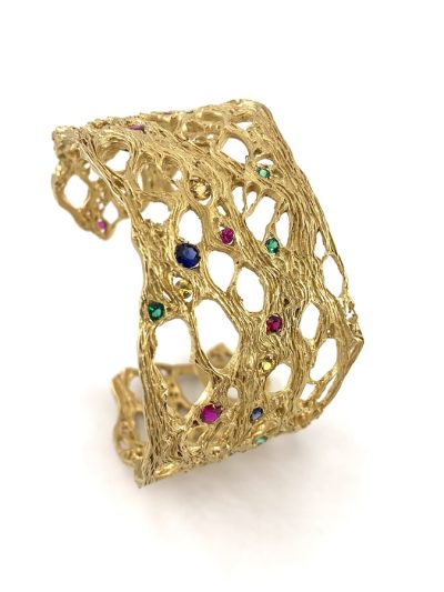 bracciale rigido riti e reti pietredorato_9694
